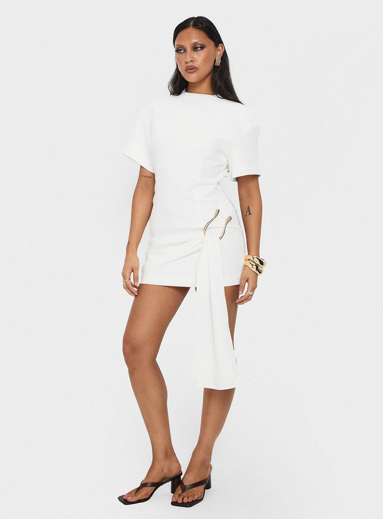 Martini Mini Dress Porcelain