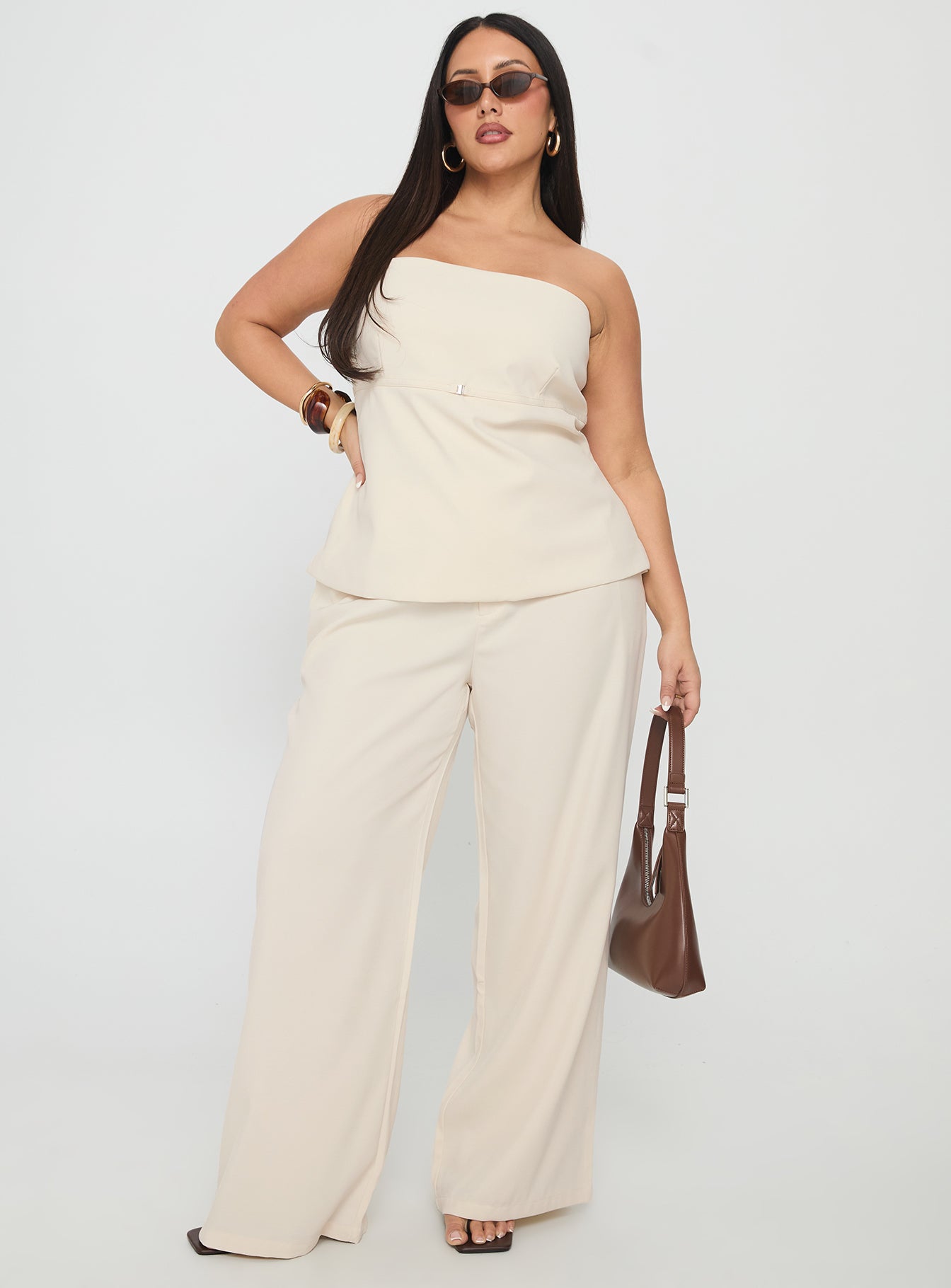 Irresistible Strapless Top Cream Curve