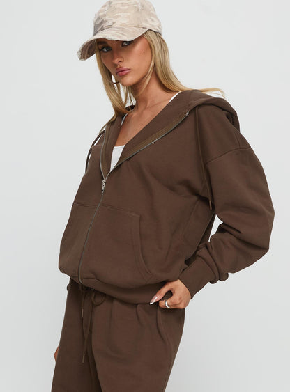 All Day Oversized Hoodie Chocolate