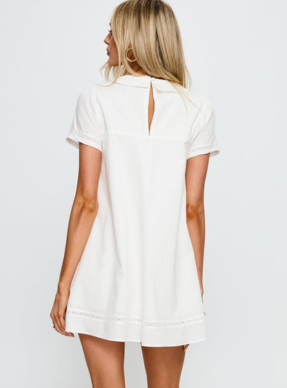 Bethanne Babydoll Mini Dress White