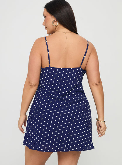 Chara Mini Dress Navy Curve