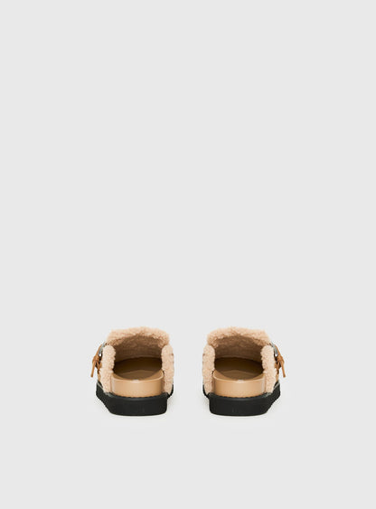 Raxton Faux Suede Clogs Brown