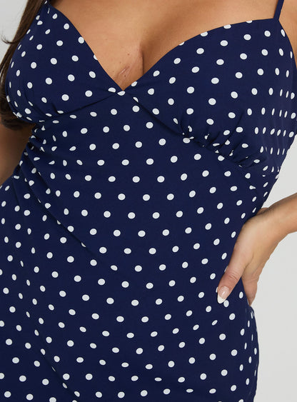 Chara Mini Dress Navy Curve