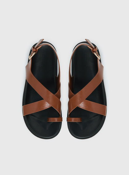 Billini Tennie Sandals Tan / Black