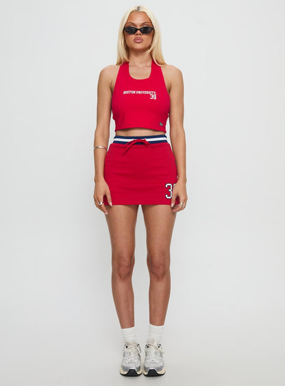 Boston University Tailgate Halter Top Red